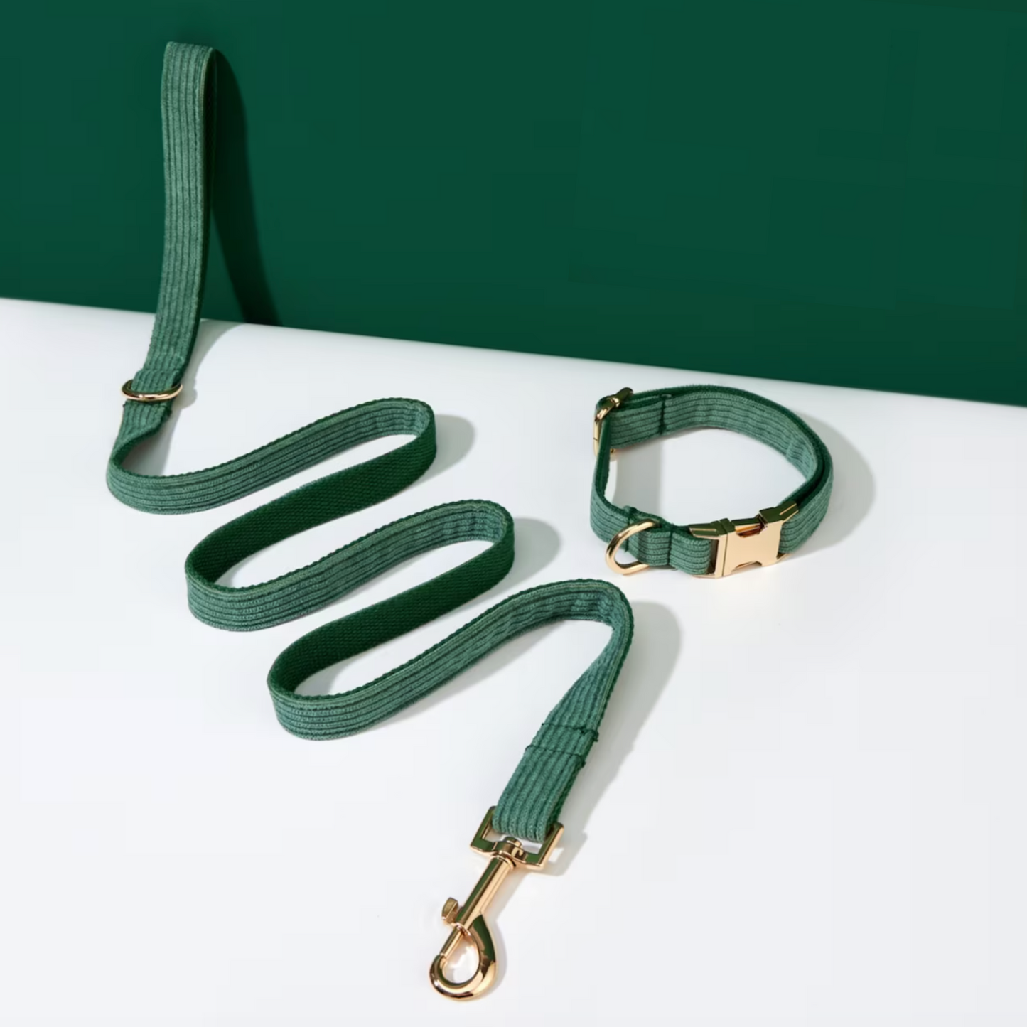 Collier Chien Personnalisé Velours Côtelé